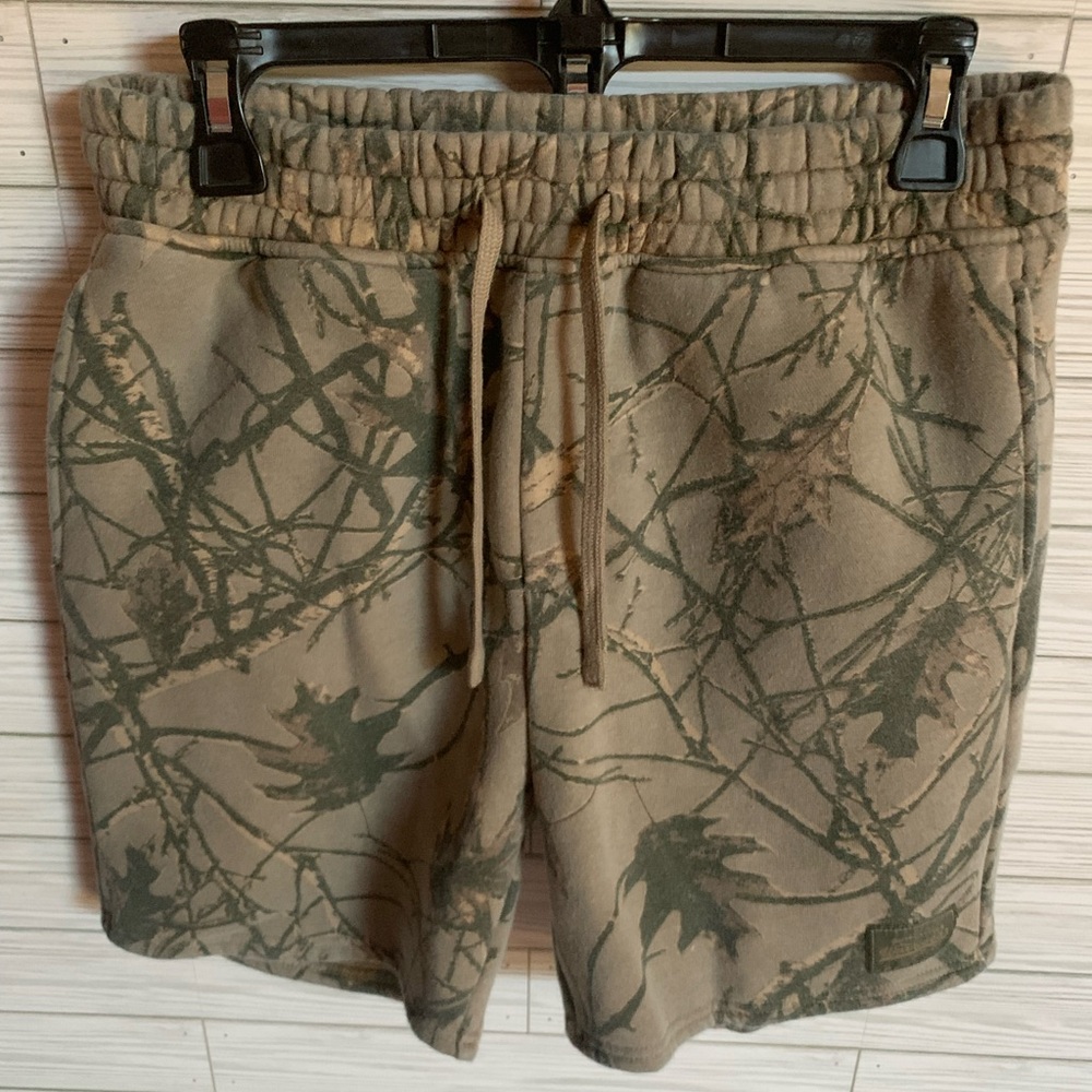 Brooklyn cloth work wear Camo Knit Drawstring Shorts - Olive & Tan